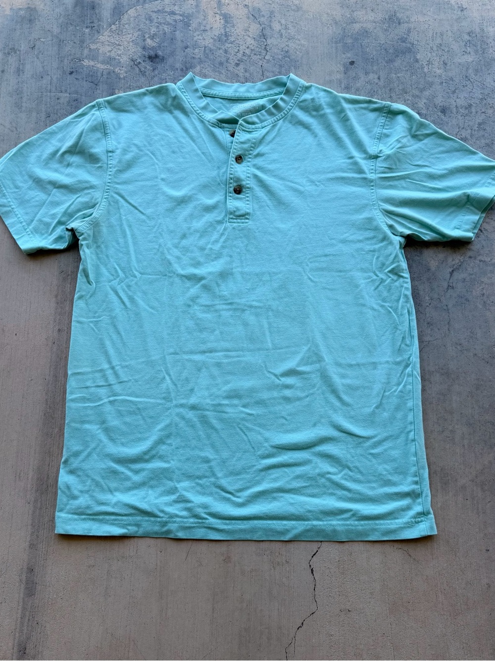 L.L. Bean Men's Short Sleeve Henley - Seafoam